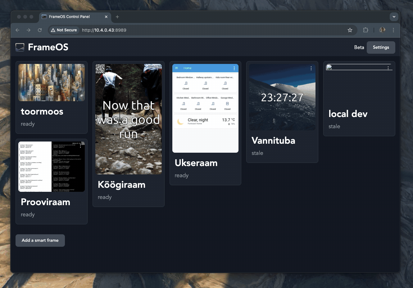 The FrameOS backend