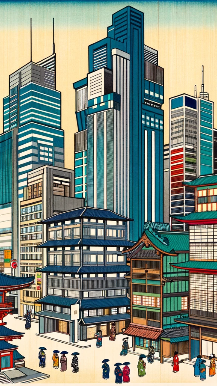 Abstract architecture scene