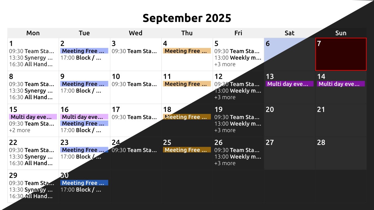 Calendar scene